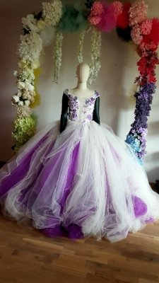purple dress, lila Kleid